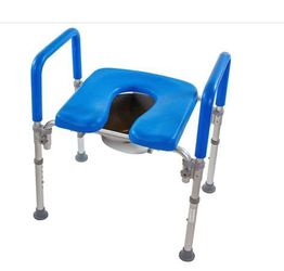 New! Raised toilet seat/shower seat. Height adjustable. Padded.

