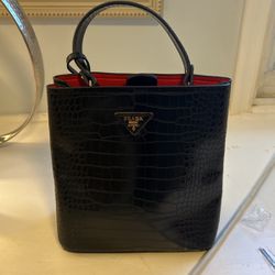 Prada Milano Alligator Skin Bag 