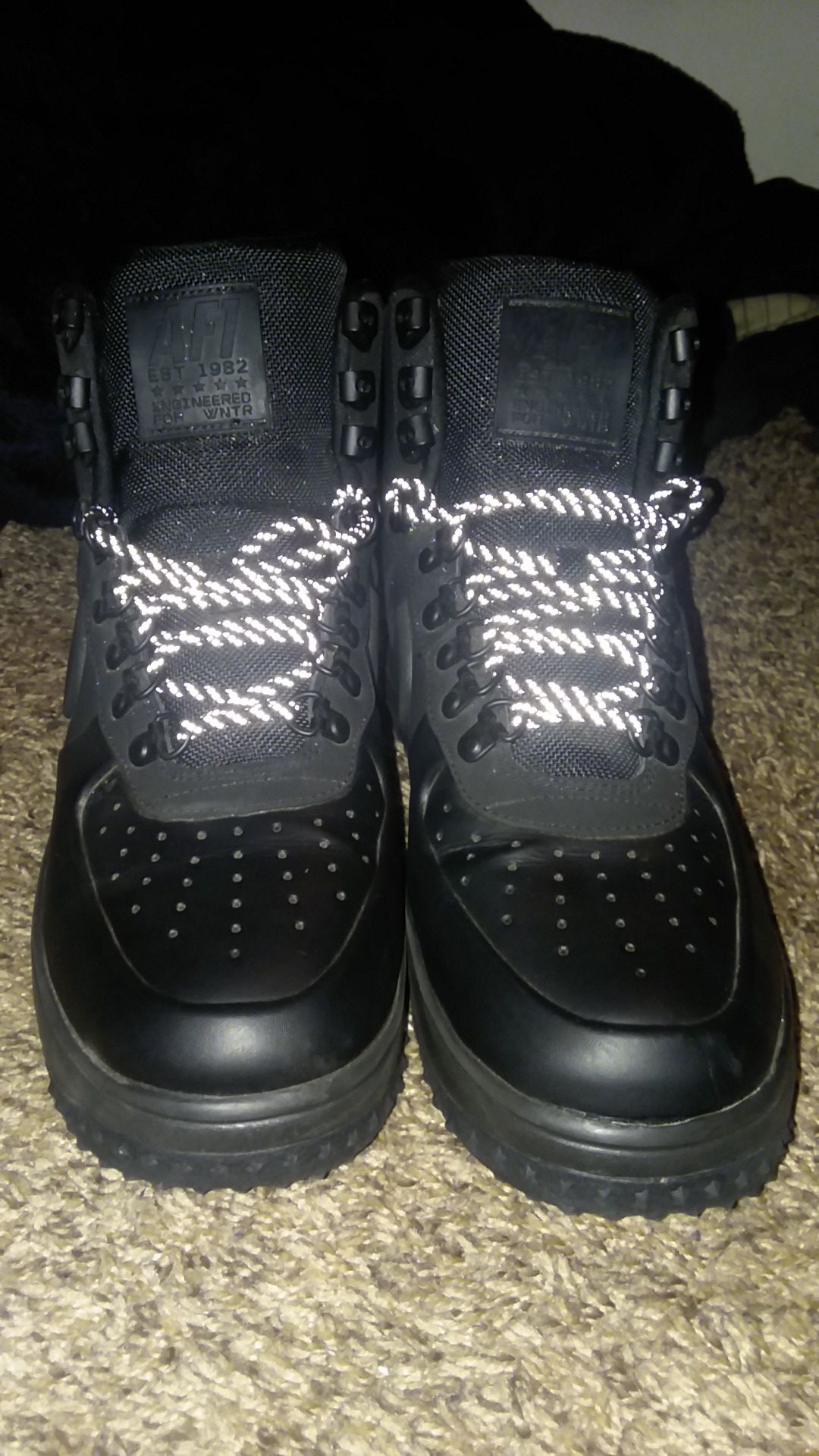 Black Nike AF1 boot