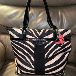 Coach Zebra Print Tote