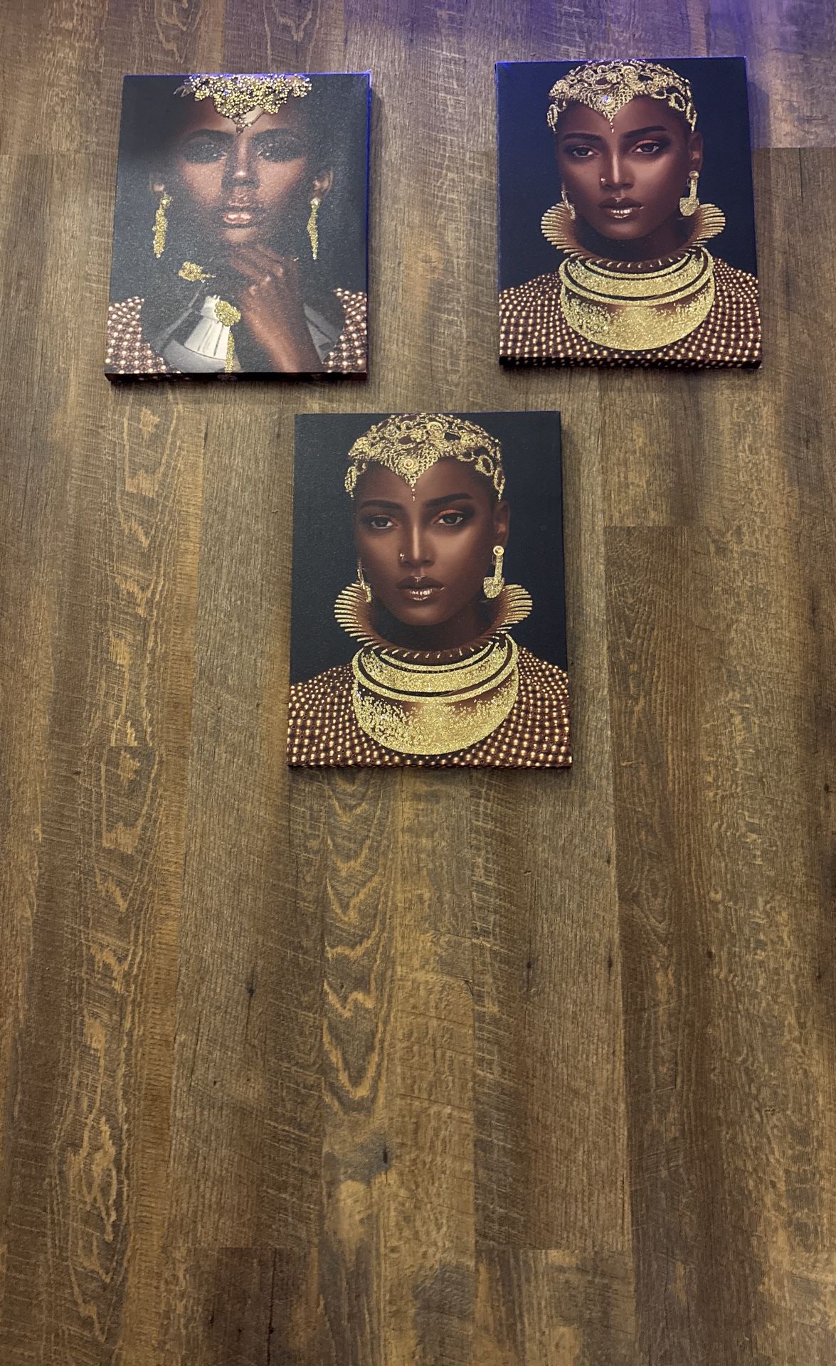 Set of three embellished 3D canvas 🥰🥰
