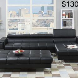 New Sectional Couch w/ Cocktail Ottoman/ Free Delivery 