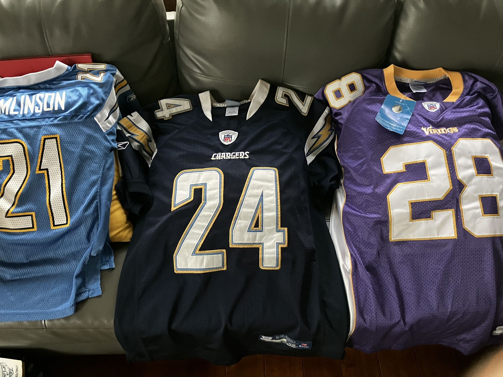 Football Jerseys ( Chargers & Vikings)