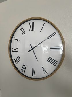 Large Round 30” Wall Clock Roman Numerals