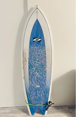 5’8 Randy French Surftech Fish Surfboard – Swallow Tail – Removable Fins
