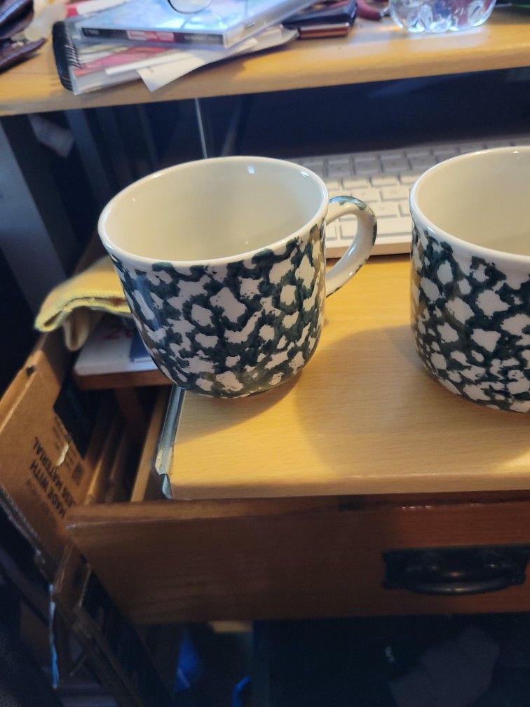 Vintage Folk Craft Moose Country Set Of 3 Coffee Cups
