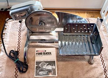 Rival Electric Food Slicer Classic Chrome Design 1970’s-1980’s-Vintage-TESTED!