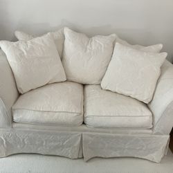 White Two Seater Sofa