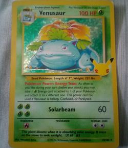 Venusaur Holo Pokemon Card