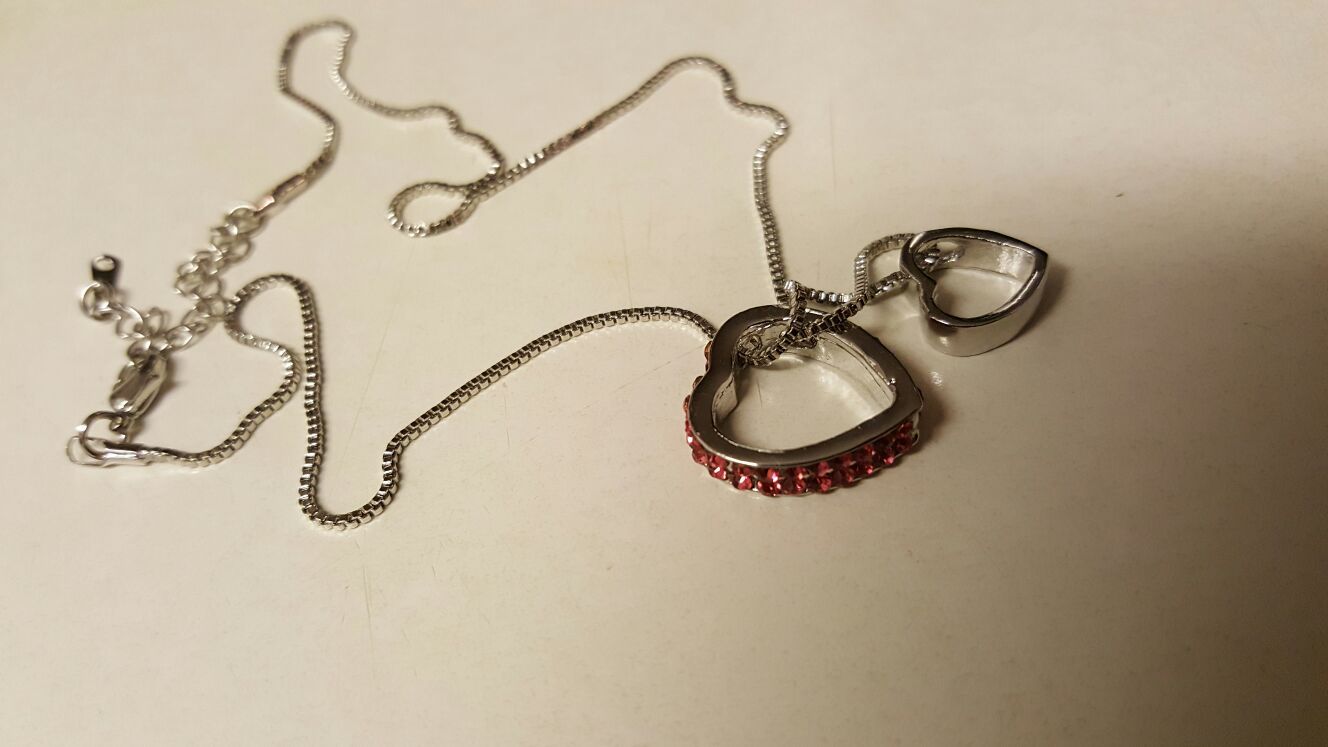 Double heart necklace