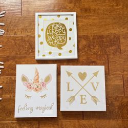 Girls bedroom Decor Frames