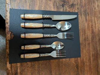 New stainless steel pearl handled flatware 40 piece