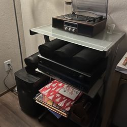 Bluetooth Record Player With Surround Sound 