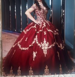 Red & Gold Quince Dress! for Sale in Perris, CA - OfferUp