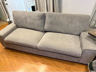 Grey couch.
