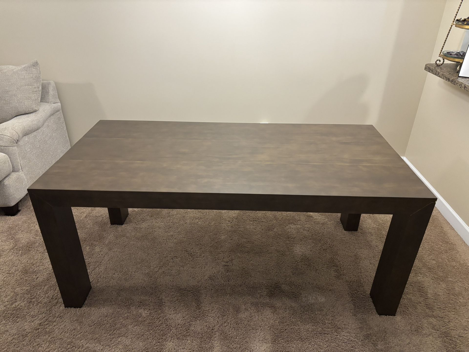 Plank & Beam 72” Walnut Dining Table – Brand New in Box, Unassembled 