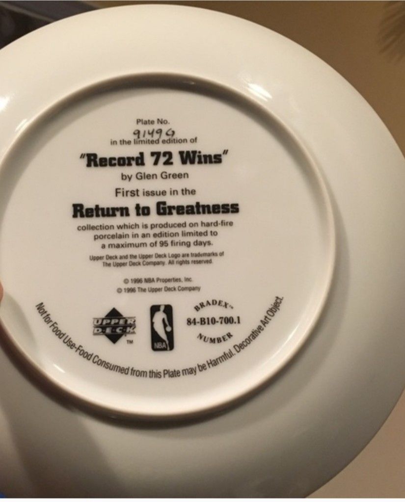 Michael Jordan Plate With Stand...Pre-Owned $25 Each