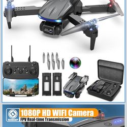 Drone with 1080P Camera for Kids Adults, Foldable RC Quadcopter with One Key Take Off/Land, Gesture Selfie, 3D Flip, 2 Batteries, Carrying Case, Toy G
