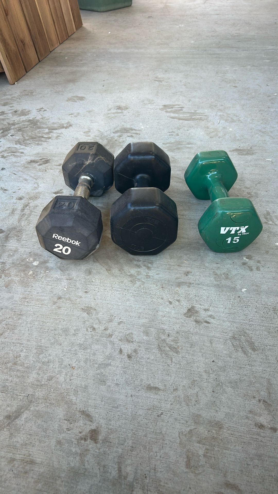 10-15-20 Lb Dumbbells