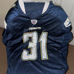 BLUE CHARGERS JERSEY SIZE 48