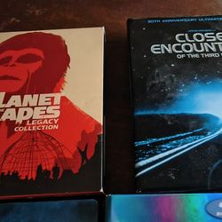 4 Dvd's, Close Encounters, Planet Of The Apes, Watchman And Lost Season 3