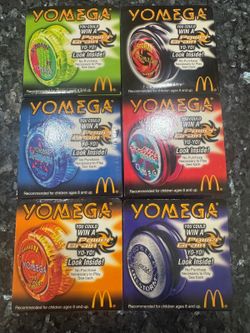2000 McDonald's Vintage Yomega Yo-yo toy set of 6 NIB