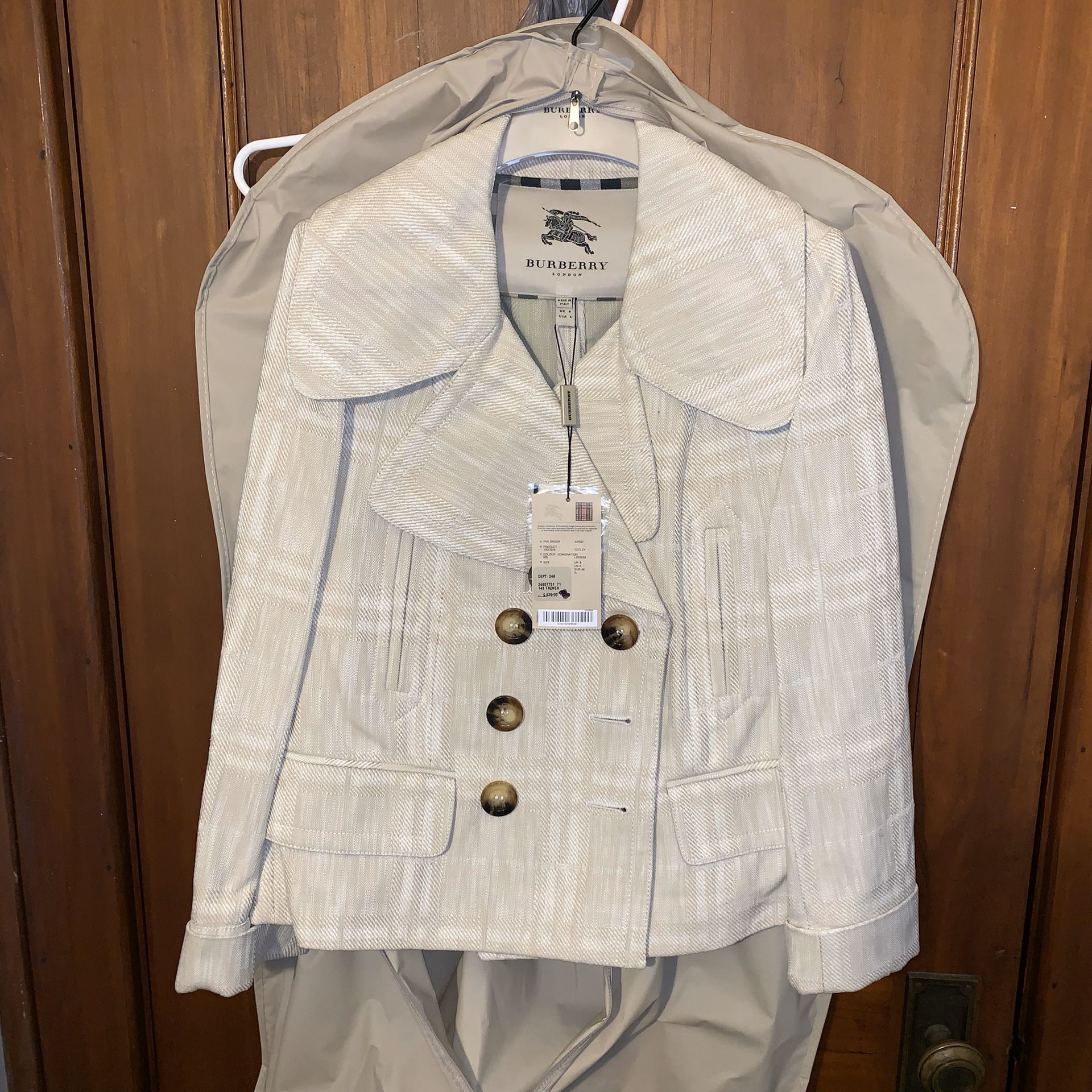 Burberry Jean peacoat jacket Sz 6-BRAND NEW