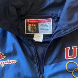 Vintage 1996 Olympics Champion Jacket Atlanta Classic Original Adult Size L