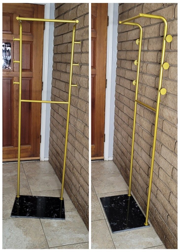 Gold & Marble Coat Rack / Garment Rack