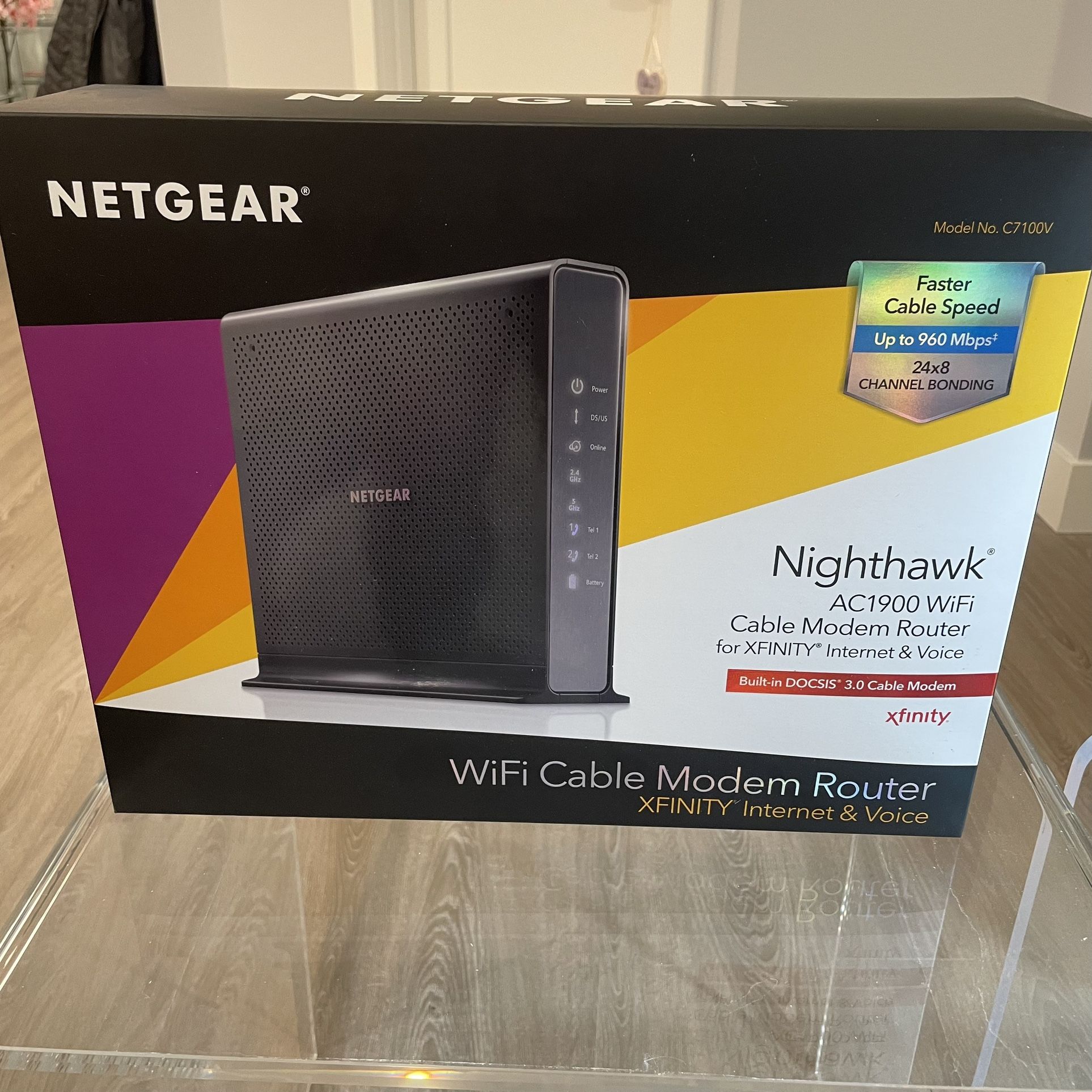 NETGEAR Nighthawk Modem Wi-Fi Router Combo C7100V