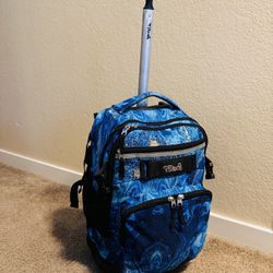 Tilami Rolling Backpack 18 inch Wheeled Backpack School College Student Travel Trip Boys and Girls