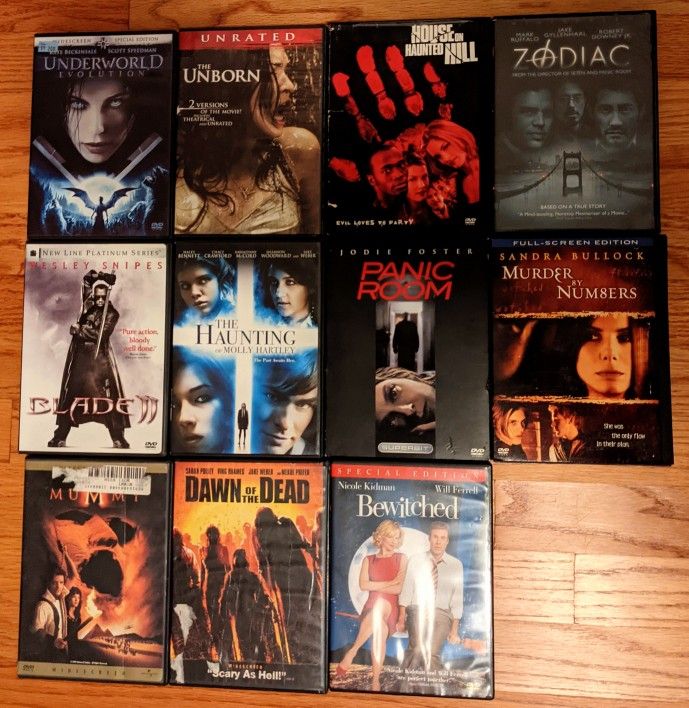 Horror/Halloween movies on DVD - $2 each