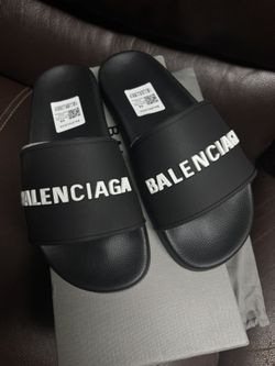 Balenciaga Women Black Slide With Box