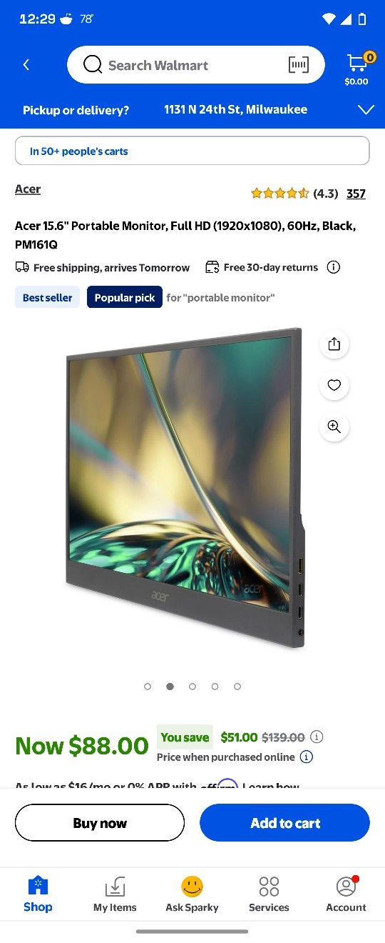 Acer Portable Monitor 