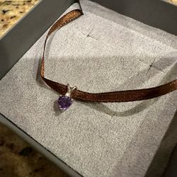 Angara Amethyst Heart Pendant