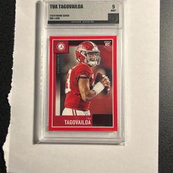 Tua Tagovailoa 2020 Red Border Graded Rookie Card