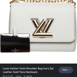White Louis Vuitton Twist 