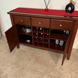 Wine Cabinet – Solid Wood, Like New!
