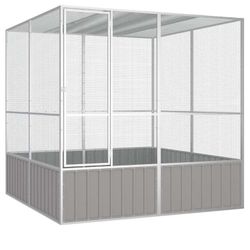 Birds Cage Outdoor For Yard Galvanized Steel Vidaxl 