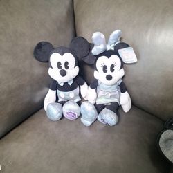 Mini Mouse And Mickey Mouse 100 Year Anniversary Stuffed Animals