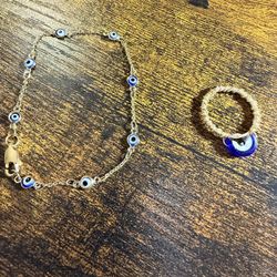 Gold Plated Bracelet & Ring 