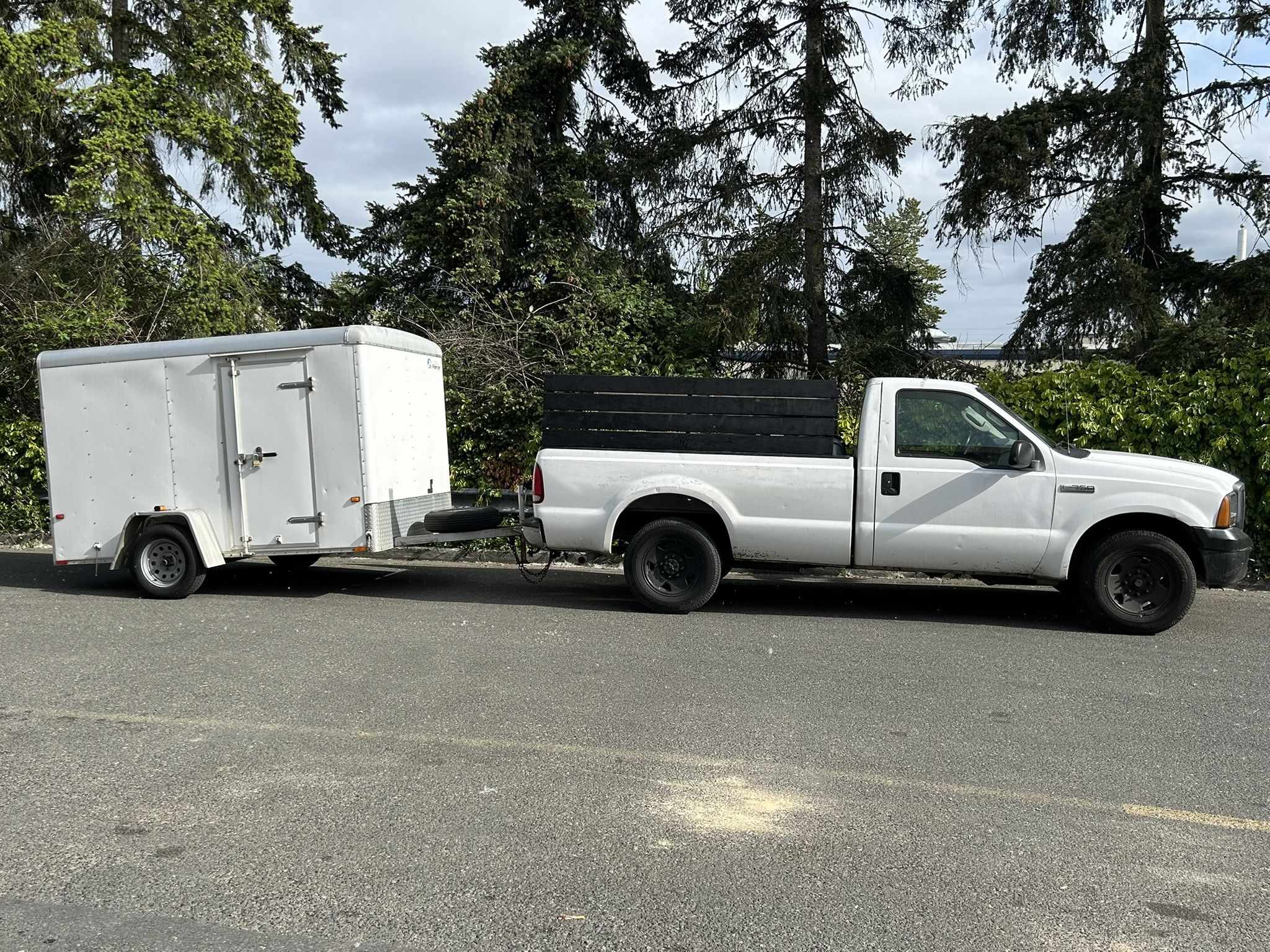 Ford F250 & Enclosed 6 X 10 Trailer Combo