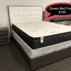New Solid Queen Bed Frame … Starting At $195
