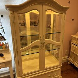Armoire With Glass Shelves 