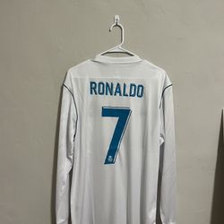 Real Madrid 2017-18 Home Ronaldo Jersey Large 