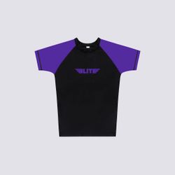 Elite Sports MEN'S STANDARD PURPLE SHORT SLEEVE JUDO RASH GUARD