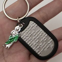 SAN JUDAS ORACION CORTA LLAVERO KEYCHAIN GRAVADA EN METAL EN ESPAÑOL 