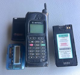 Vintage Motorola Cell Phone and Bravo Classic Pager Bundle