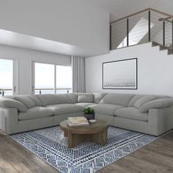 New Plush 5-Piece Modular Sectional - Flexible Finance Options Available. 