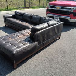 Leather Sectional Couch 